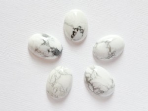 15*20*6mm橢圓蛋面白紋石